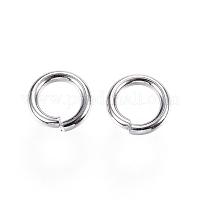 304 Stainless Steel Jump Rings, Open Jump Rings, Stainless Steel, 18 Gauge,  8x1mm, Inner Diameter: 6mm