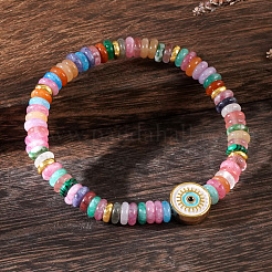 Stretch-Armbänder im Bohème-Stil aus natürlichem gelbem Achat&nbsp;UV9826