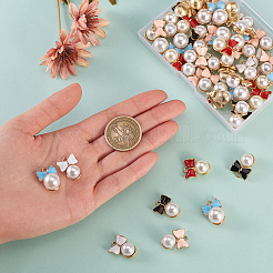 50 pièces 5 couleurs pendentifs en émail en alliage de zinc&nbsp;ENAM-CJ0001-78