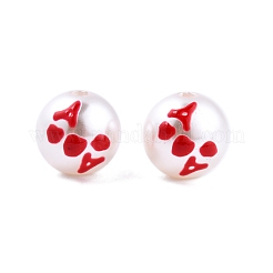 Perles d'imitation de perle en plastique ABS opaque d'Halloween&nbsp;KY-G020-01M