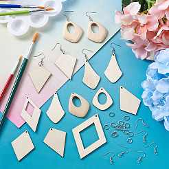 Bois naturel gros pendentifs&nbsp;DIY-TA0008-66