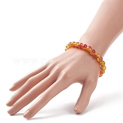 6 pièces 6 couleurs bling verre rond perlé bracelets extensibles ensemble pour les femmes&nbsp;BJEW-JB08973