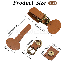 Druckknopfverschlüsse für Taschen aus Rindsleder&nbsp;DIY-WH20081-138B