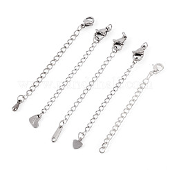 15 Stück 5 Stile 304/201 Edelstahl-Kettenverlängerung&nbsp;STAS-TA0005-80