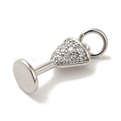 Messing Micro Pave kubische Anhänger&nbsp;KK-U027-07P-01