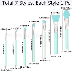 1 Set Make-up-Pinselset aus Silikon&nbsp;AJEW-GF0010-26