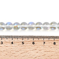 Chapelets de perles en verre électroplaqué&nbsp;EGLA-Q062-8mm-A08