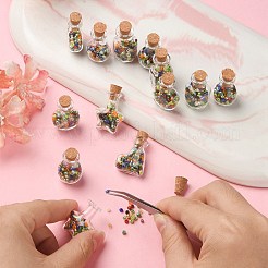 20 pz 5 stili mini contenitori di perline di vetro borosilicato alto&nbsp;BOTT-YW0001-02