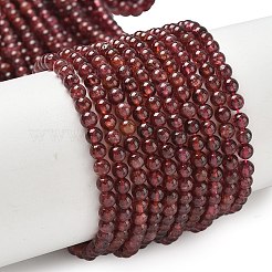 Natürlicher Granat Perlen Stränge&nbsp;G-Z104-A01-4mm