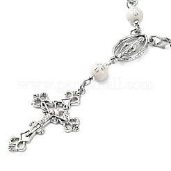 Bracciali con ciondolo in acrilico rotondo con motivo a croce per le donne&nbsp;BJEW-JB11347
