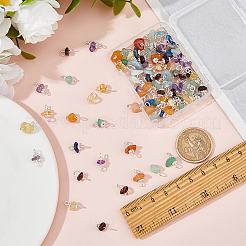 84 Stück 2 Stile Edelstein-Verbinder-Anschluss-Charms&nbsp;PALLOY-FH00112