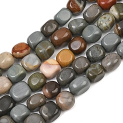 Brins de perles en pierre naturelle de Picasso/jaspe polychrome&nbsp;GG-CBA787B-A30