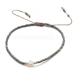 Verstellbare Nylonschnur geflochtenen Perlen Armbänder&nbsp;BJEW-P256-B32