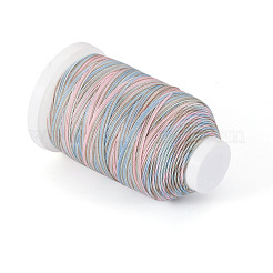 1 rouleau de cordon rond en polyester ciré teint en dégradé de couleurs&nbsp;YC-TADJ0001-03E