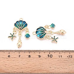 Pendentifs d'émail en laiton &nbsp;KK-T071-29G