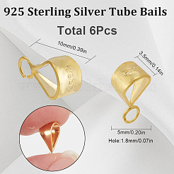 6 Stück 925 Sterlingsilber-Rohrbügel&nbsp;STER-SC0001-19G
