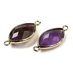 Natürliche Amethyst facettierte Verbindungsanhänger&nbsp;G-K347-03G-05