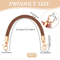 Anses de sac tressées en similicuir pu&nbsp;DIY-WH0366-41C