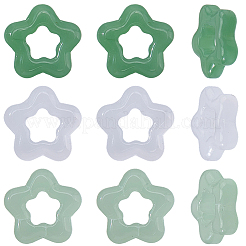90 Stück 3 Farben Glasimitat Jade Knopf Anhänger&nbsp;DIY-SC0032-65
