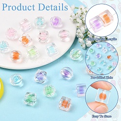 120pcs 4 Arten transparente Acrylperlen&nbsp;OACR-YW0004-31