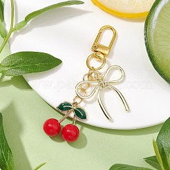Pendentifs en alliage émaillé en forme de cerise&nbsp;HJEW-JM02681