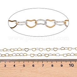 Cadenas de eslabones de corazón de acero inoxidable 304 de dos tonos&nbsp;CHS-C013-04A-01