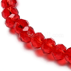 Braccialetto elasticizzato con perline rondelle in vetro sfaccettato per bambino&nbsp;BJEW-JB06807-01