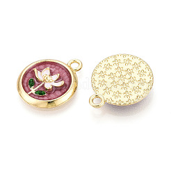 Crémaillère placage pendentifs en émail d'alliage&nbsp;ENAM-N066-05KCG