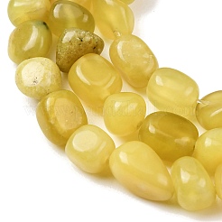 Fili di perline di pepite di giada oliva naturale coreana&nbsp;G-T150-A02-01
