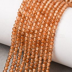 Natürliche orange Granatperlen Stränge&nbsp;G-H358-A03-3mm-01