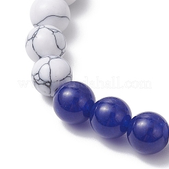2 bracciale elastico con perline di pietre preziose miste naturali e sintetiche in 2 stili per donne e uomini&nbsp;BJEW-JB12697
