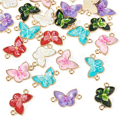 24 stücke 6 farben legierung emaille verbinder charms&nbsp;ENAM-TA0003-56