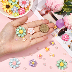 200 pièces 5 styles cabochons en résine transparente&nbsp;CRES-SP0001-10