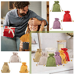 24 borsa con coulisse in tessuto stampato a fiori in 6 colori&nbsp;ABAG-CA0001-22B