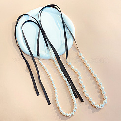 Halsketten aus runden Perlen aus 8 mm großen Kunststoffperlen für Damen&nbsp;WH-WG536FD-01