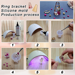 3 Stück Silikonformen für DIY-Ringdisplays in 3 Stilen&nbsp;DIY-CW0001-29