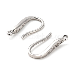 Latón micro allanar ganchos del pendiente del zirconia cúbico&nbsp;KK-F870-08P
