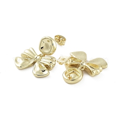 Boucles d'oreilles pendantes en laiton avec nœud papillon&nbsp;EJEW-Q811-13P