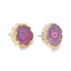 Pendientes de cuarzo teñido natural&nbsp;EJEW-P166-B02