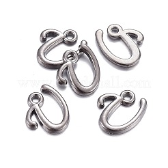 Pendentifs de lettre plaqué de gunmetal en alliage&nbsp;LS-PALLOY-P097-03-U