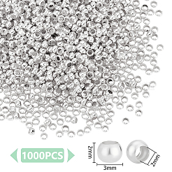 1000 Stück Messing-Crimpperlen&nbsp;KK-UN0005-28S