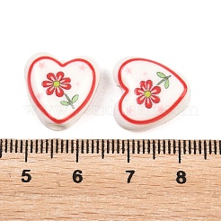 Porzellanperlen mit Blumenmuster&nbsp;PORC-A033-01A
