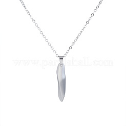 201 collares con colgante de barra curva de acero inoxidable para hombre&nbsp;WG97C6C-01