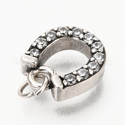 Messing micro pave klar zirkonia charme&nbsp;ZIRC-O036-24AS