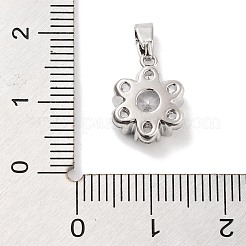 Pendentifs en laiton zircon cubique transparent&nbsp;ZIRC-L104-012P