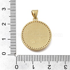 Pendentifs avec zircon cubiques à micro-pavés en laiton&nbsp;KK-D431-024B-G