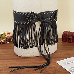 Bauchgürtel aus PU-Leder im Punk-Stil mit Metallnieten und Quaste&nbsp;FIND-WH20019-272