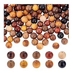150pcs 10 Farben Holzperlen&nbsp;WOOD-PH0003-57