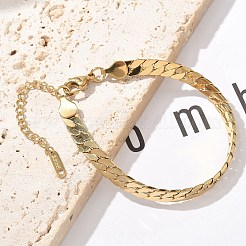 Bracelets à chaîne serpent en acier inoxydable 304 pour femmes&nbsp;BJEW-R009-01G
