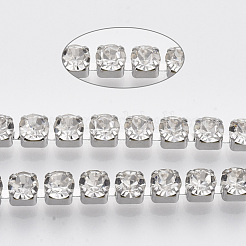 3.28 Fuß 304 Edelstahl Strass Strass Ketten&nbsp;X-CHS-R012-A-01